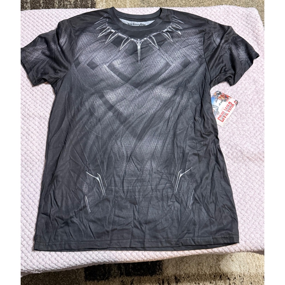 NEW Marvel Black Panther Civil War Sublimation T-Shirt Mens Large Halloween